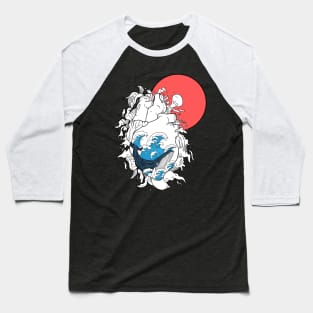 whale doodle Baseball T-Shirt